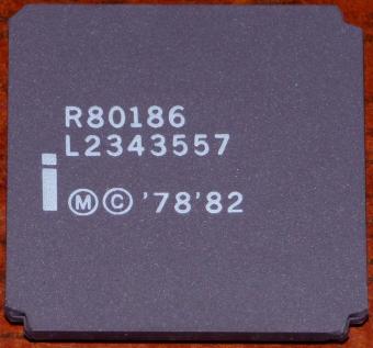 Intel 186er 8MHz CPU R80186 Socket CLCC68, 1982